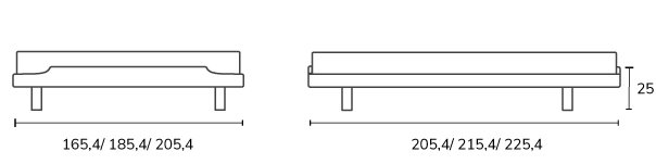 Designbed Eclair petit Z Afmetingen 2022